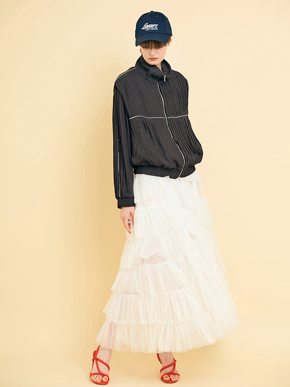 White Tiered Tulle Skirt