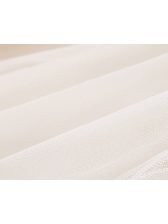 White Tulle Short Length Skirt