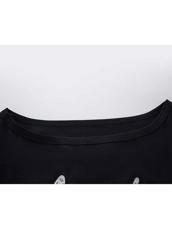 Side Gather One-Shoulder T-shirt