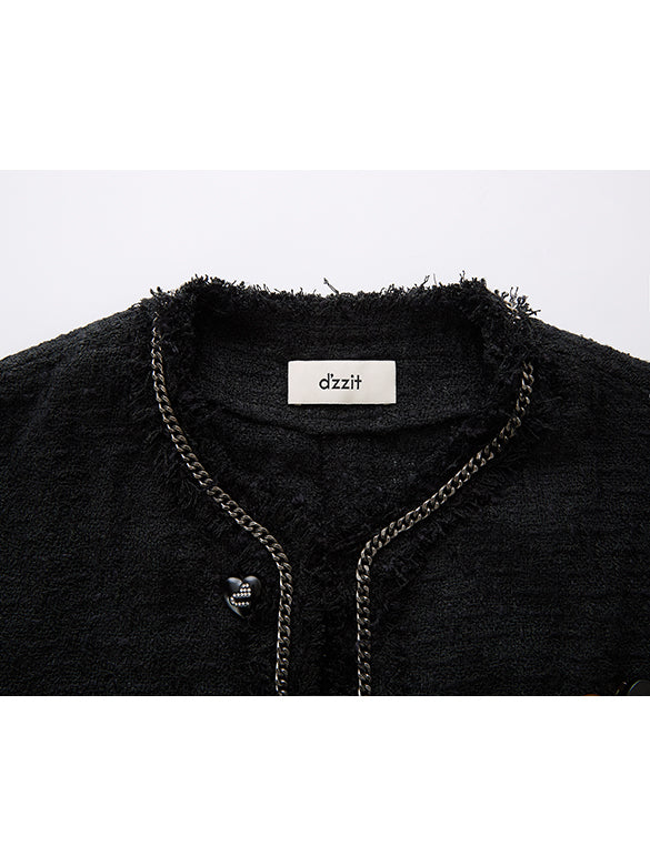 Brooch & Chain Tweed Jacket
