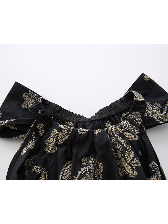 Paisley Pattern Holter-neck Top