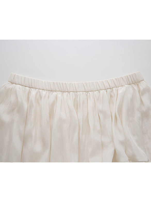 Satin Drape Asymmetry Skirt