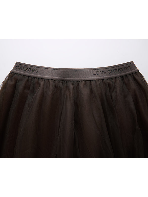 Brown Sheer Skirt