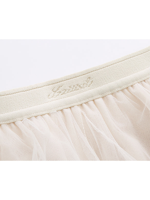 White Tulle Short Length Skirt