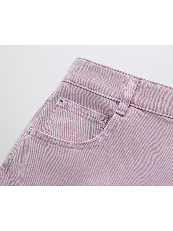 Purple Denim Pants