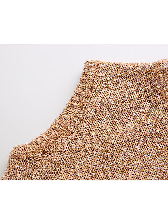 Glitter Sleeveless Knit Cardigan