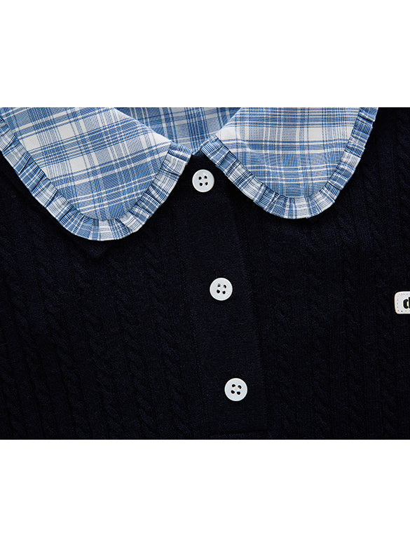 Blouse Layered Knit Top