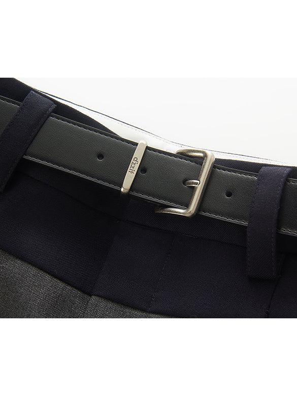Waist Bi-color Tuck Pants