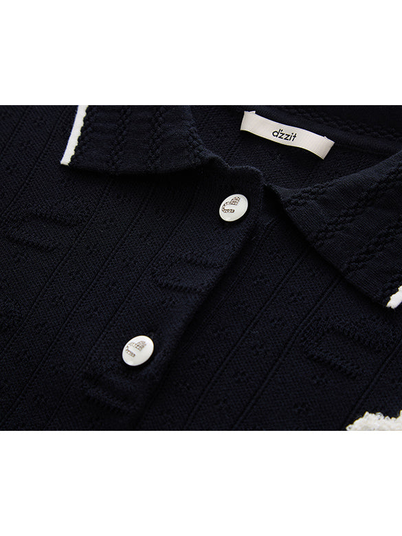 Bi-color Line Polo-Knit