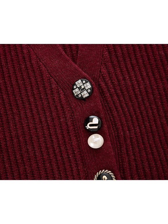 Various Button Knit Vest
