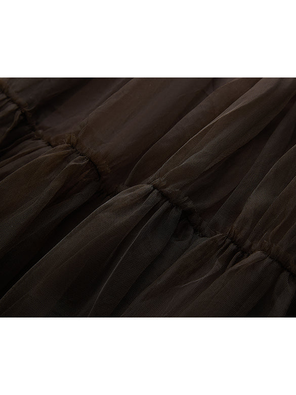 Brown Sheer Skirt
