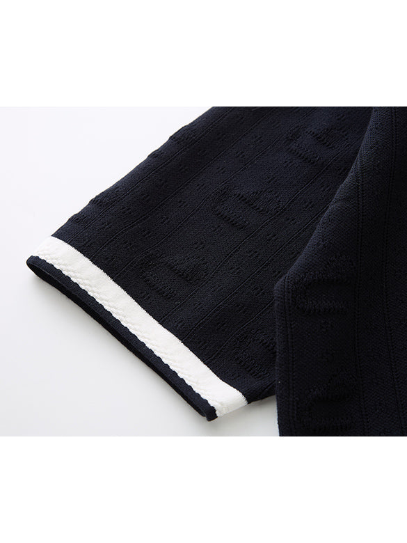 Bi-color Line Polo-Knit