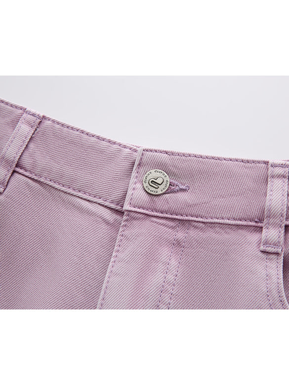 Purple Denim Pants