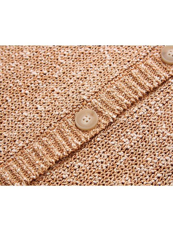 Glitter Sleeveless Knit Cardigan