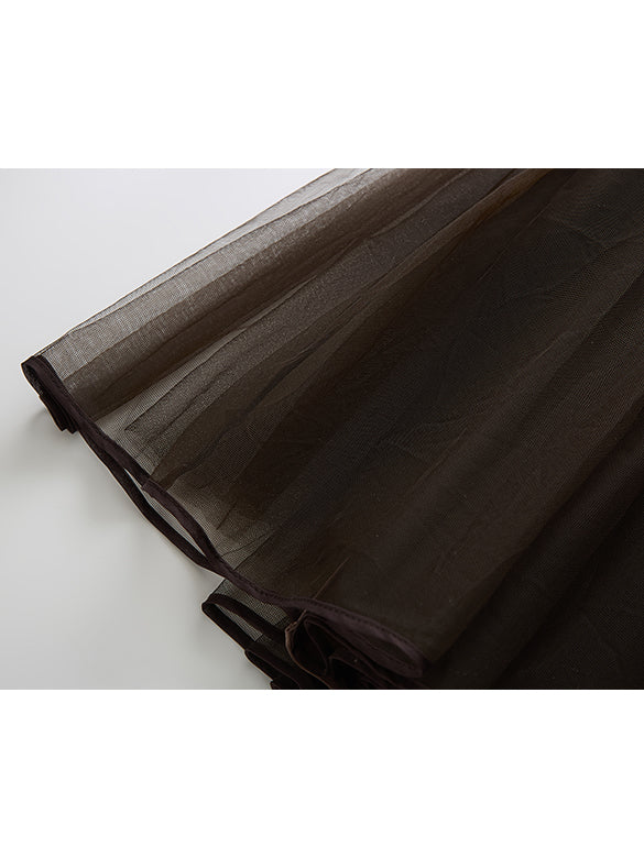 Brown Sheer Skirt