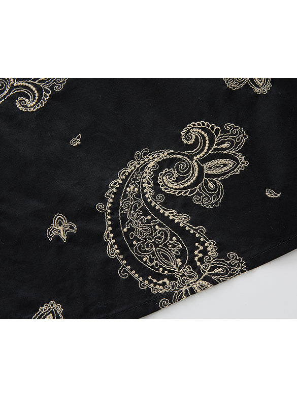Paisley Pattern Holter-neck Top