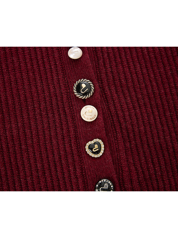 Various Button Knit Vest