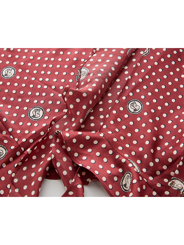 Printed Satin Skirt