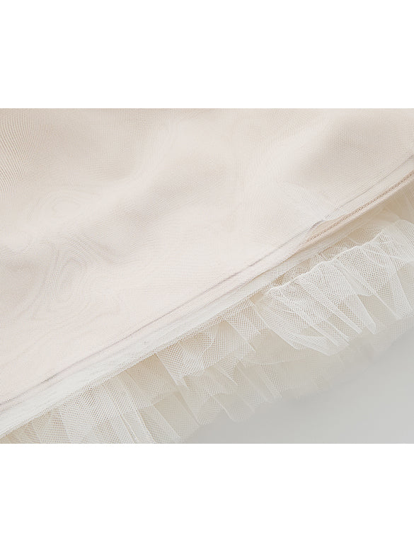 White Tulle Short Length Skirt