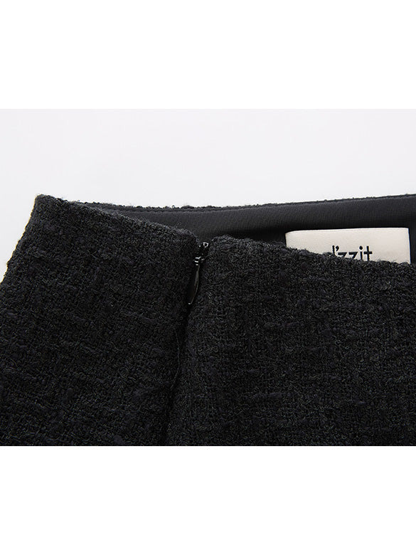 Chain Combination Tweed Skirt