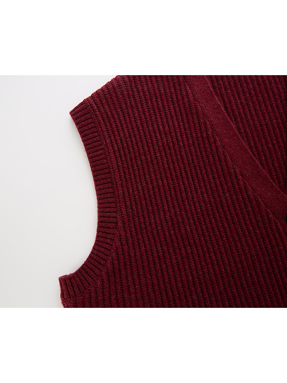 Various Button Knit Vest