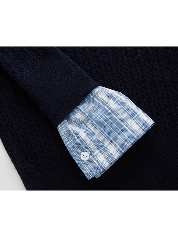 Blouse Layered Knit Top