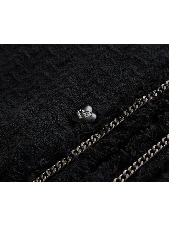 Brooch & Chain Tweed Jacket