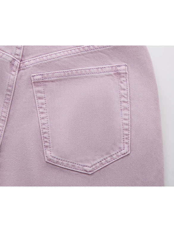 Purple Denim Pants