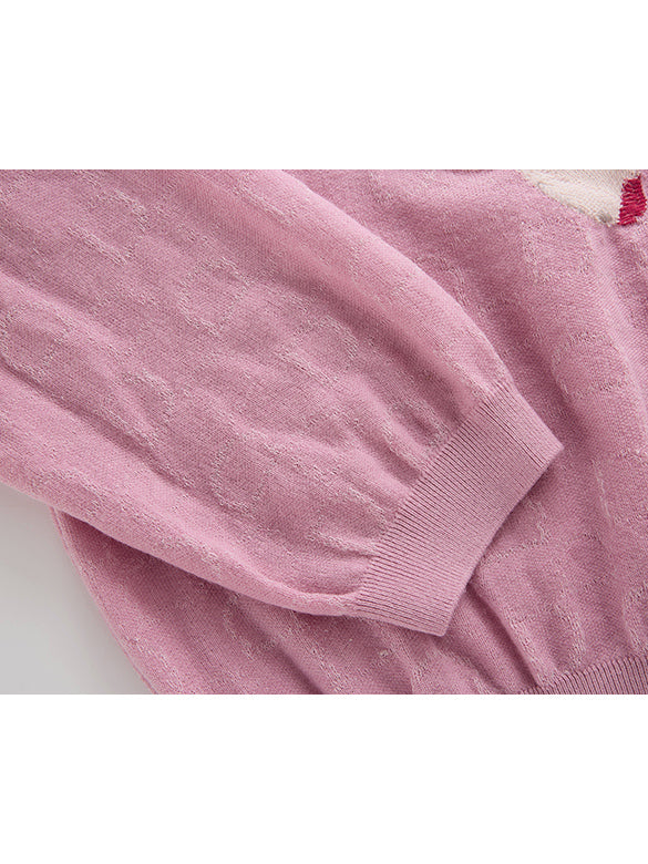 Animal Embroidery Knit Top