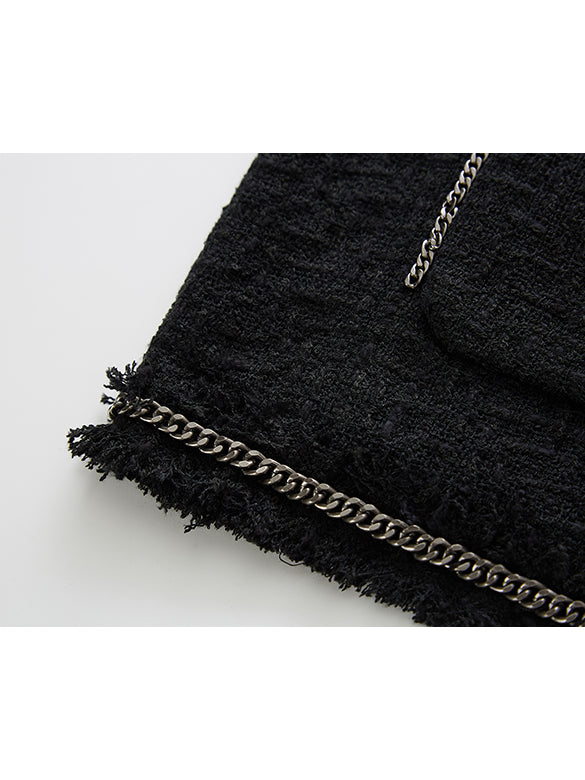 Brooch & Chain Tweed Jacket