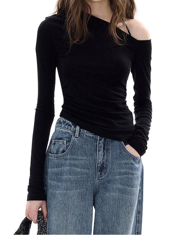 One-shoulder Design Top