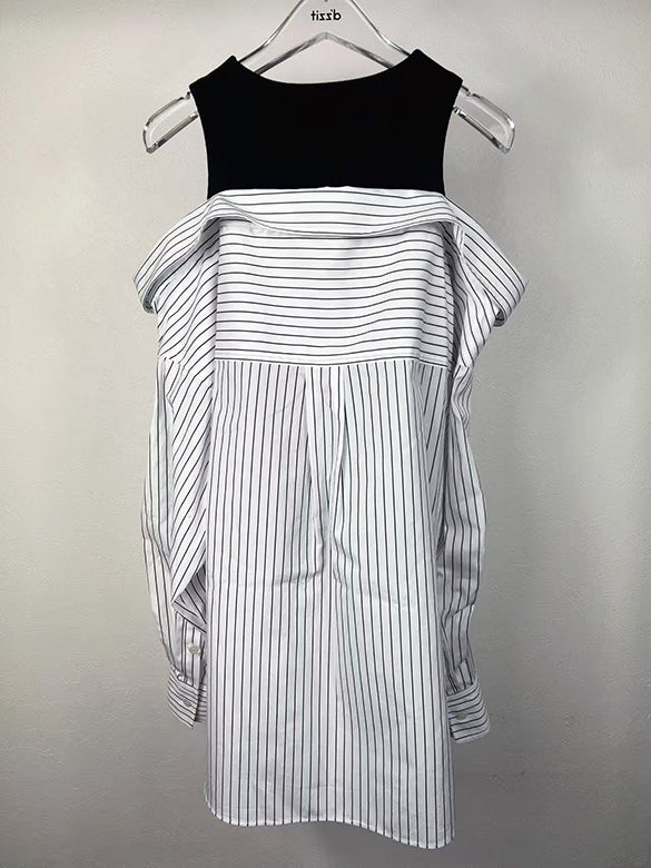 Tank-top Layered Design Shirt
