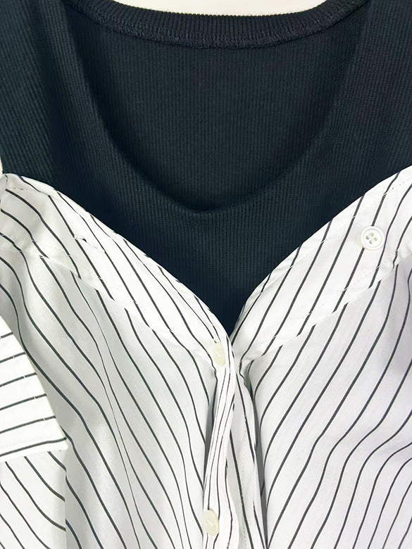 Tank-top Layered Design Shirt
