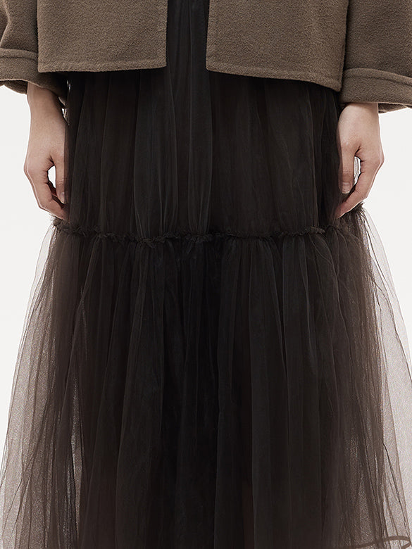 Brown Sheer Skirt