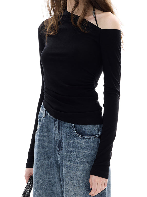 One-shoulder Design Top