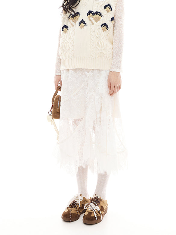 Lace Drape Skirt