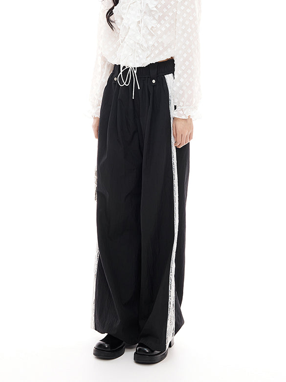 Lace Line Nylon Pants