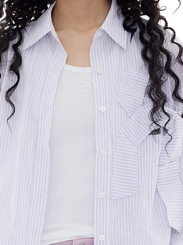 Ribbon Tuck Stripe Shirt