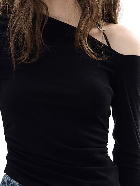 One-shoulder Design Top