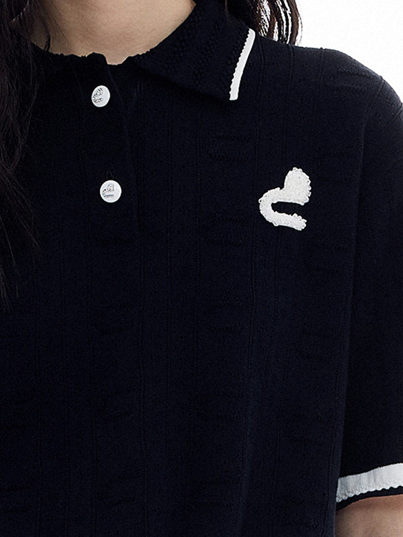 Bi-color Line Polo-Knit