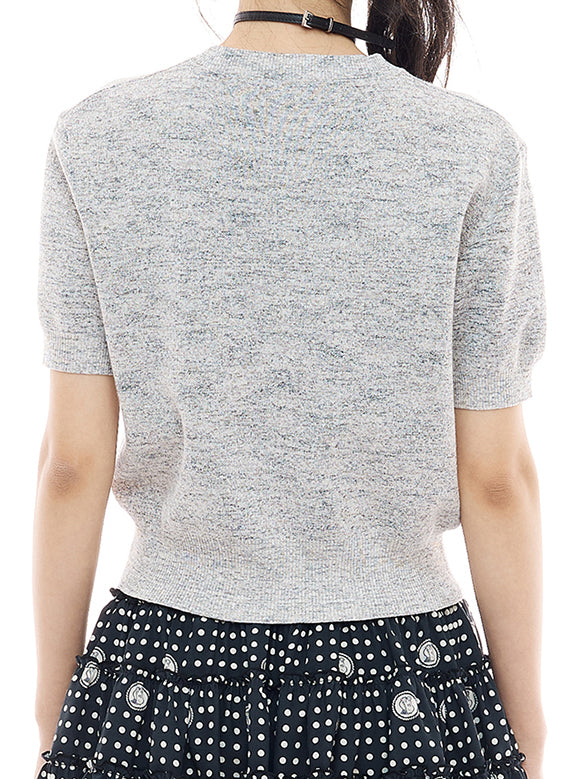 Beads Design Knit Top