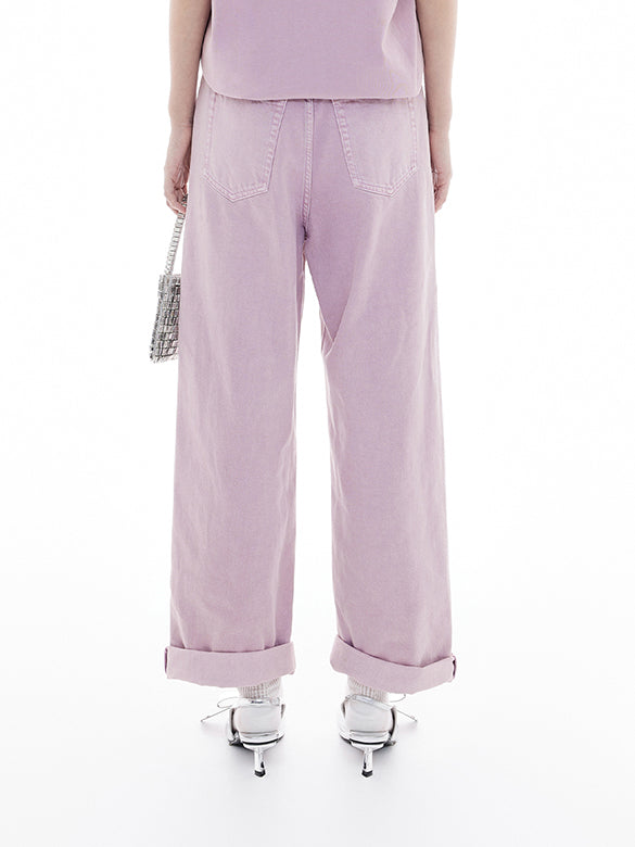 Purple Denim Pants