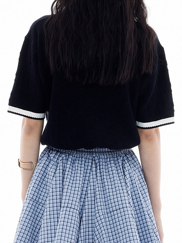 Bi-color Line Polo-Knit