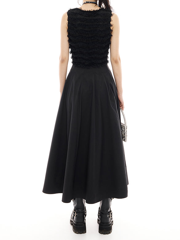 Tulle Combination Sleeveless Dress