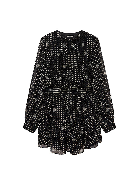 Printed Chiffon Dress