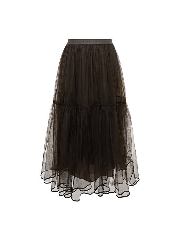 Brown Sheer Skirt