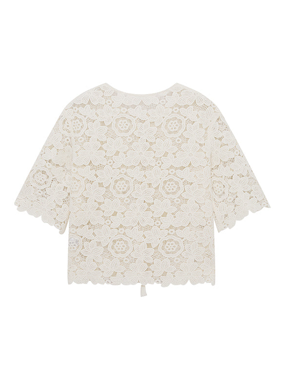 Cotton Lace Cardigan