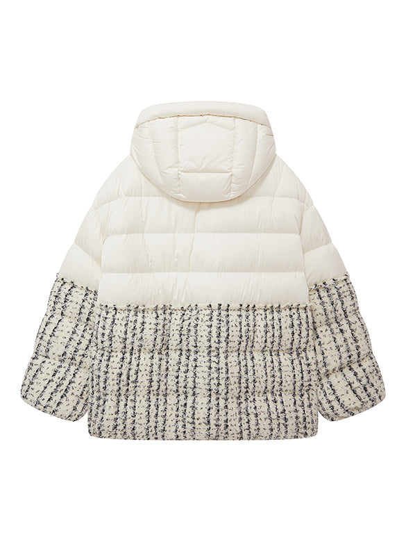 Tweed Combination Down Jacket