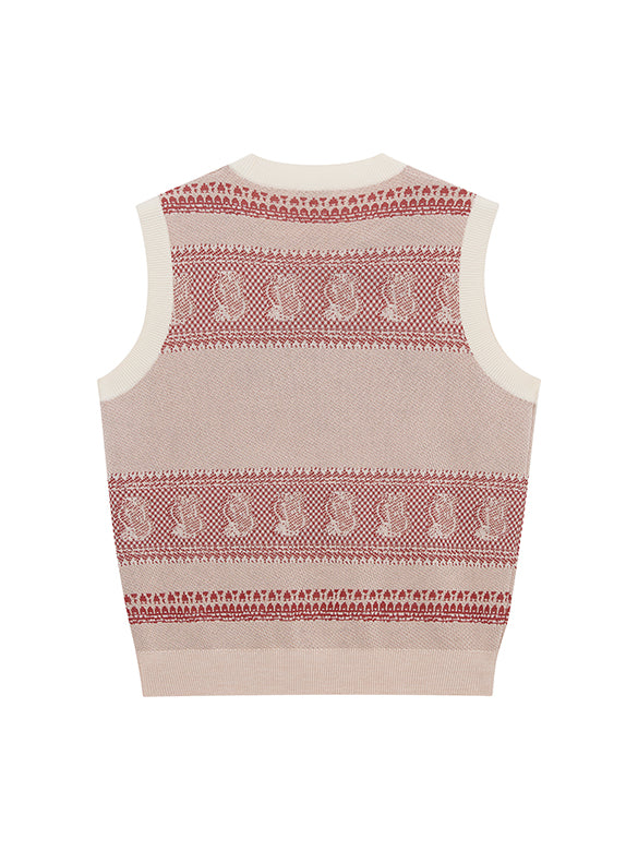 Sequins & Embroidery Sleeveless Knit Top
