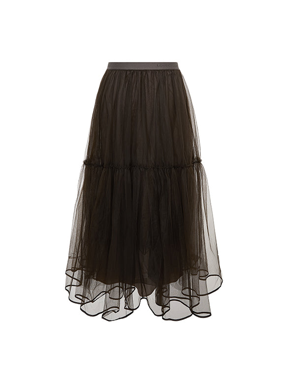 Brown Sheer Skirt